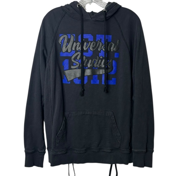Universal Studios Sweatshirt Hoodie Sz‎ L Pullover Hooded Reversible Backpack - Picture 1 of 6